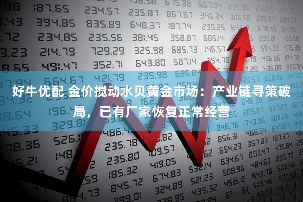 好牛优配 金价搅动水贝黄金市场：产业链寻策破局，已有厂家恢复正常经营