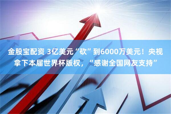 金股宝配资 3亿美元“砍”到6000万美元！央视拿下本届世界杯版权，“感谢全国网友支持”